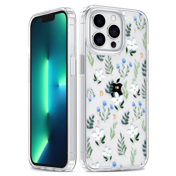 UNIQ Accessory iPhone 13 Pro Backcover hoesje - Transparant - Floral Print 3-Hoesjes-Ilumina Benelux