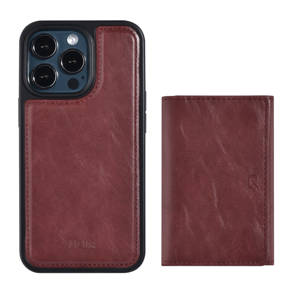UNIQ Accessory iPhone 13 Pro Backcover hoesje - met afneembare Pasjeshouder - Rood-Hoesjes-Ilumina Benelux