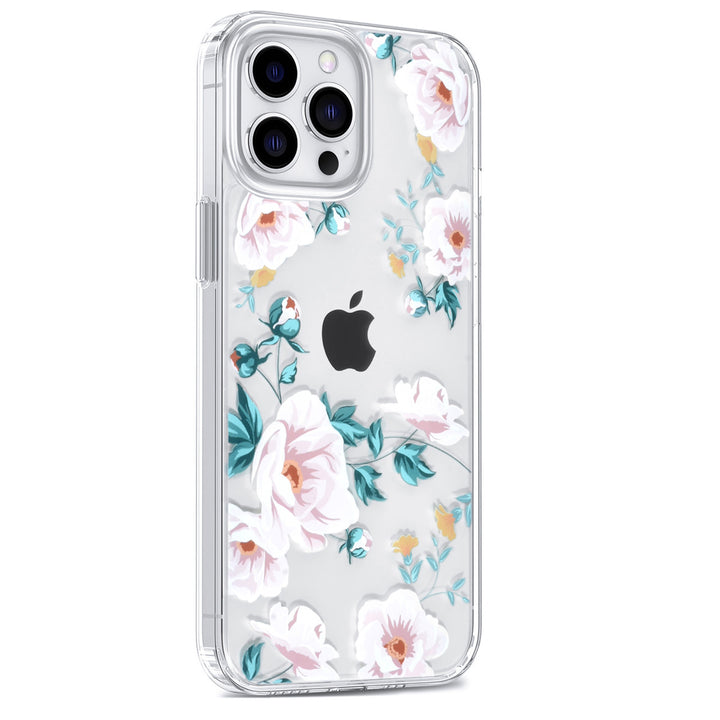 UNIQ Accessory iPhone 13 Pro Max Backcover hoesje - Transparant - Floral Print 2-Hoesjes-Ilumina Benelux