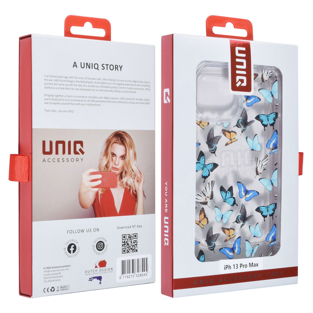 UNIQ Accessory iPhone 13 Pro Max Backcover hoesje - Transparant - Floral Print 5-Hoesjes-Ilumina Benelux
