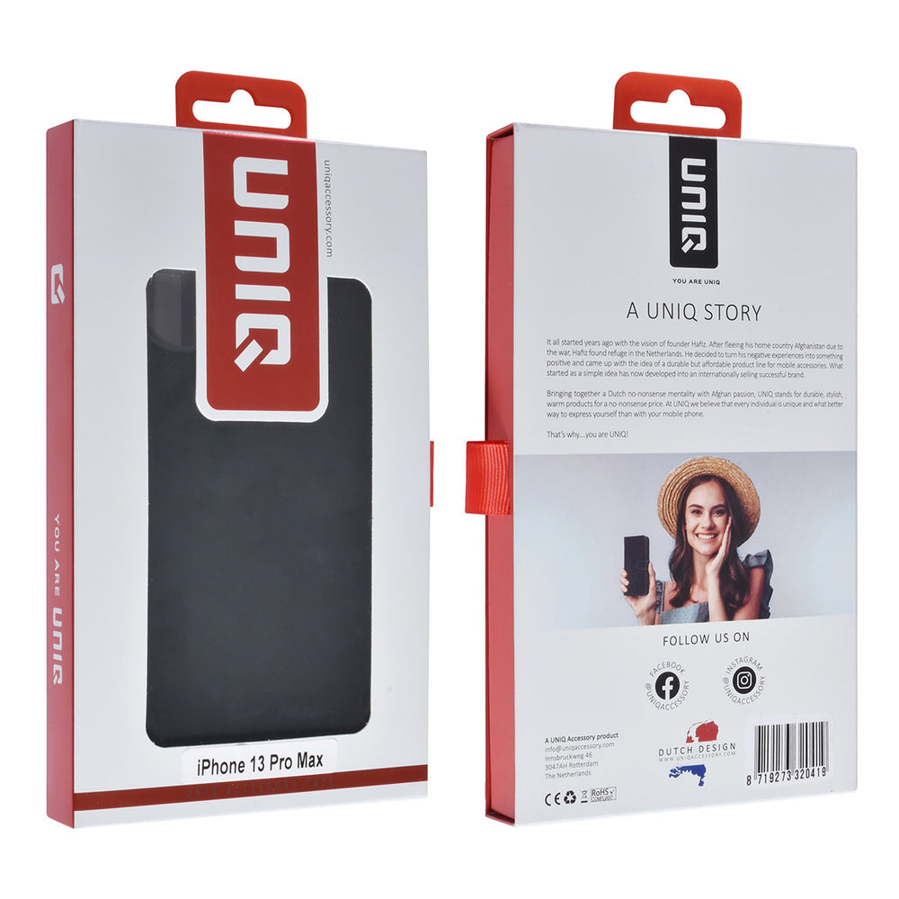 UNIQ Accessory iPhone 13 Pro Max Backcover hoesje - Zwart-Hoesjes-Ilumina Benelux