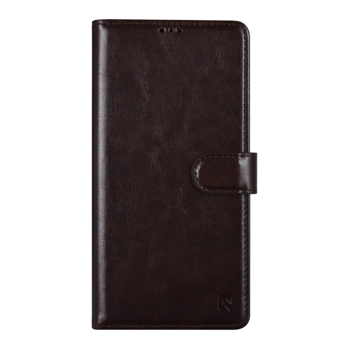 UNIQ Accessory iPhone 13 Pro Max Book Case hoesje - Pasjeshouder voor 3 pasjes - Magneetsluiting - DonkerBruin-Hoesjes-Ilumina Benelux