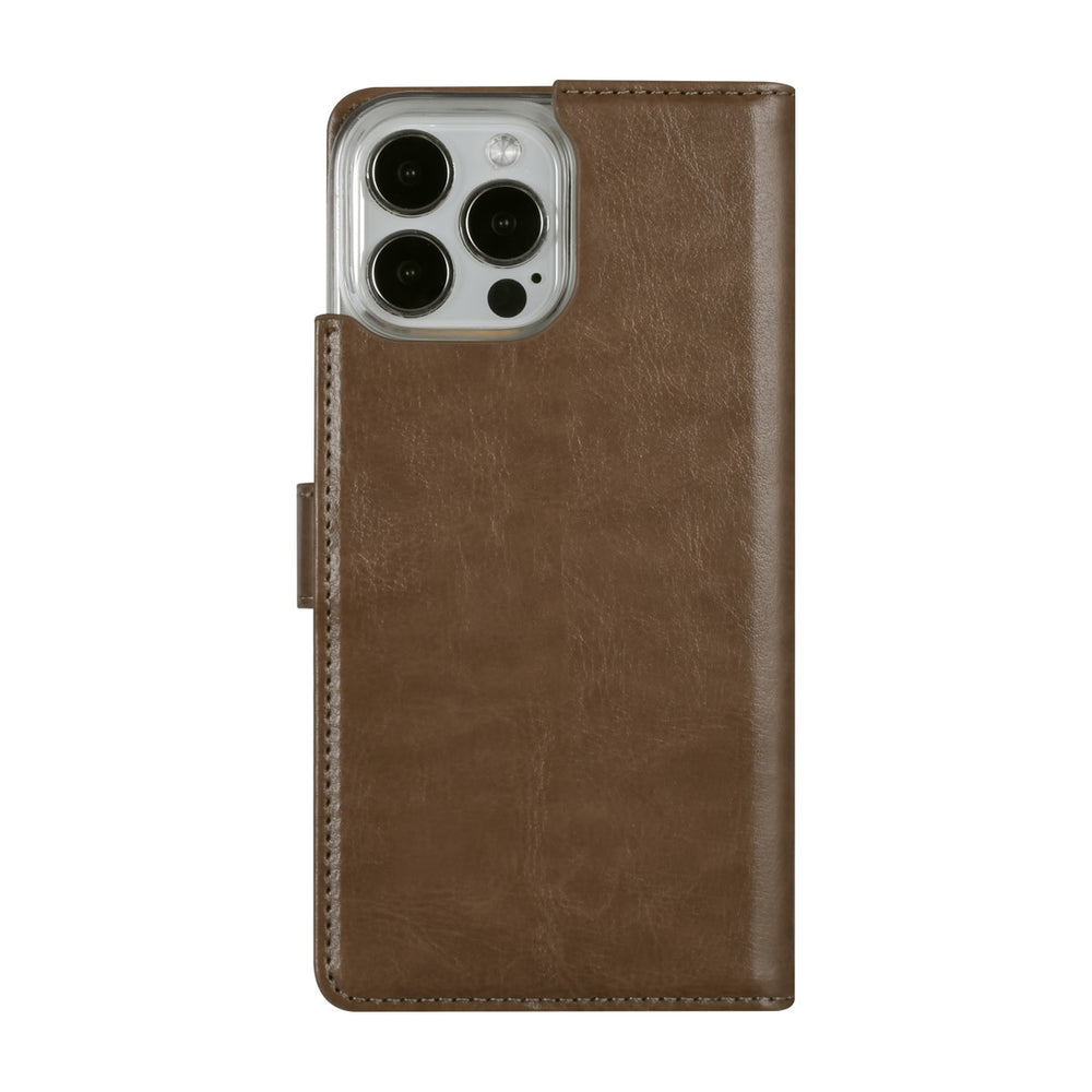 UNIQ Accessory iPhone 13 Pro Max Book Case hoesje - Pasjeshouder voor 3 pasjes - Magneetsluiting - Goud-Hoesjes-Ilumina Benelux