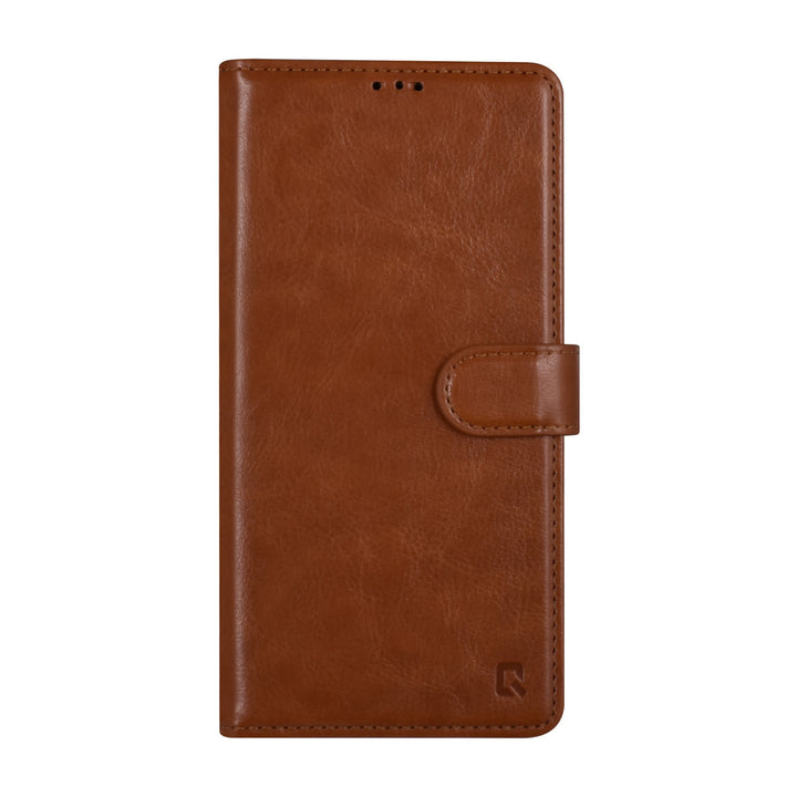 UNIQ Accessory iPhone 13 Pro Max Book Case hoesje - Pasjeshouder voor 3 pasjes - Magneetsluiting - LichtBruin-Hoesjes-Ilumina Benelux