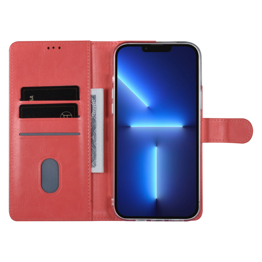 UNIQ Accessory iPhone 13 Pro Max Book Case hoesje - Pasjeshouder voor 3 pasjes - Magneetsluiting - Roze-Hoesjes-Ilumina Benelux