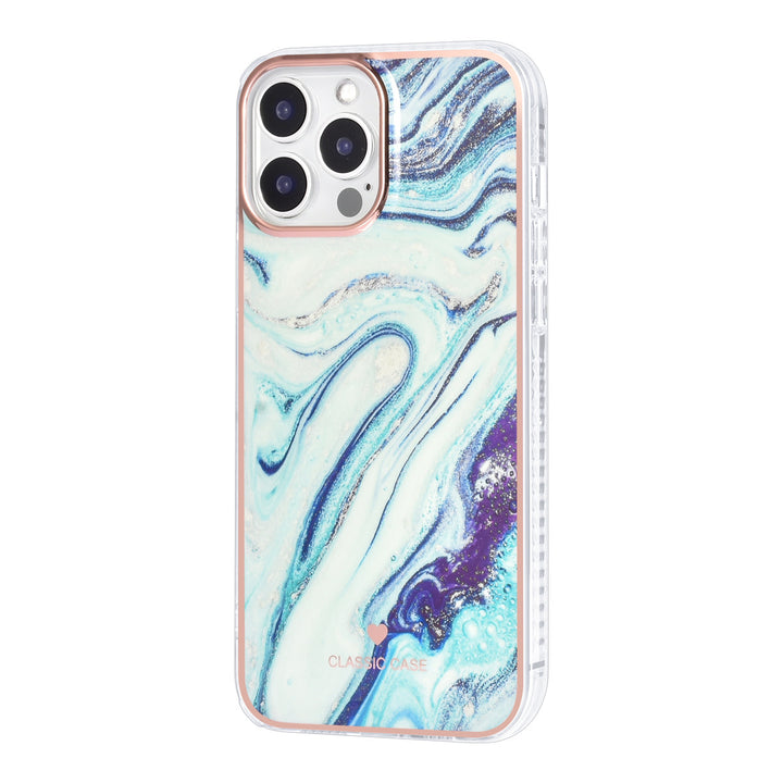 UNIQ Accessory iPhone 13 Pro Max TPU Backcover - Marble Aquamarine-Hoesjes-Ilumina Benelux