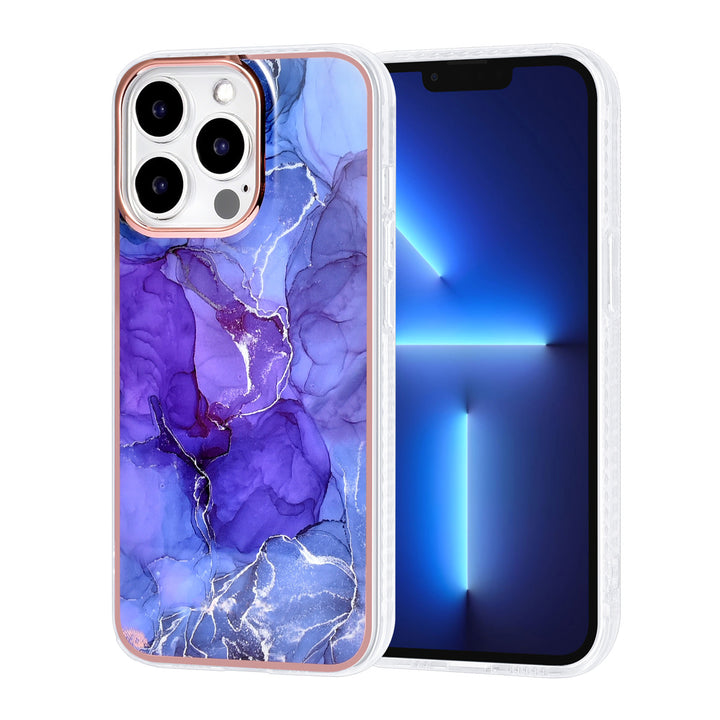 UNIQ Accessory iPhone 13 Pro TPU Backcover hoesje - Marble Purple-Hoesjes-Ilumina Benelux