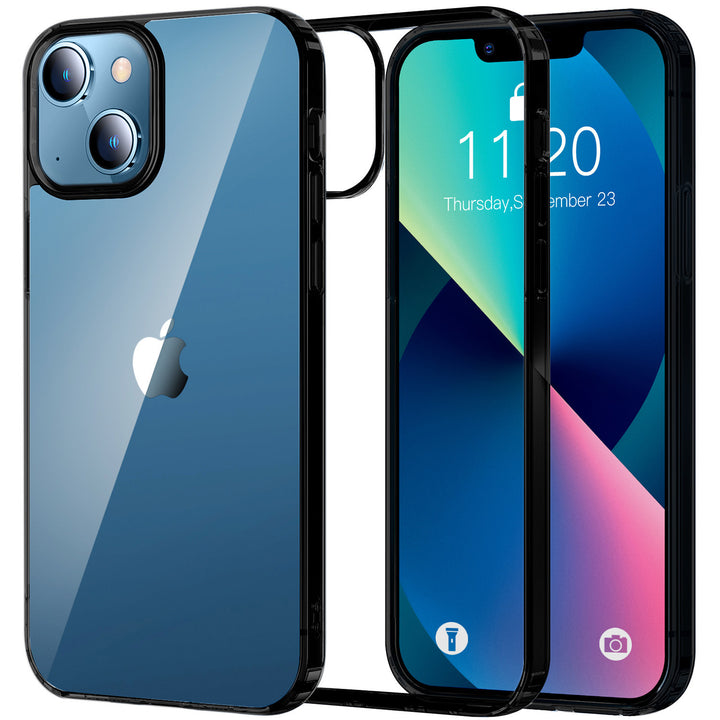 UNIQ Accessory iPhone 13 & iPhone 14 Premium back cover - Transparant - Zwarte Rand-Hoesjes-Ilumina Benelux
