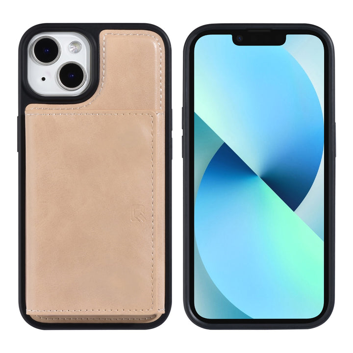 UNIQ Accessory iPhone 14 & 13 Backcover hoesje - met afneembare Pasjeshouder - Goud-Hoesjes-Ilumina Benelux