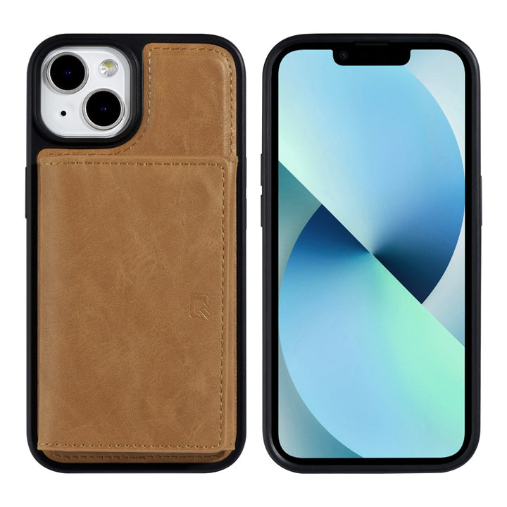 UNIQ Accessory iPhone 14 & 13 Backcover hoesje - met afneembare Pasjeshouder - LichtBruin-Hoesjes-Ilumina Benelux