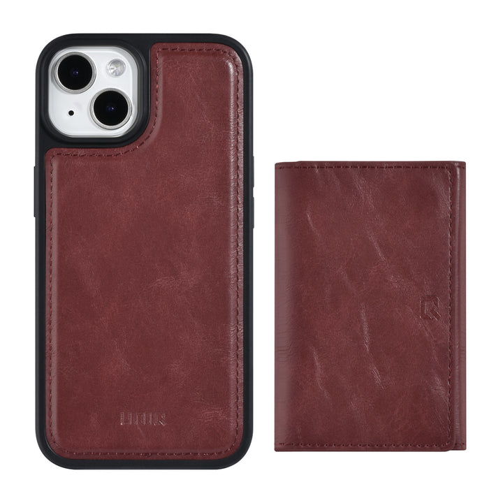 UNIQ Accessory iPhone 14 & 13 Backcover hoesje - met afneembare Pasjeshouder - Rood-Hoesjes-Ilumina Benelux