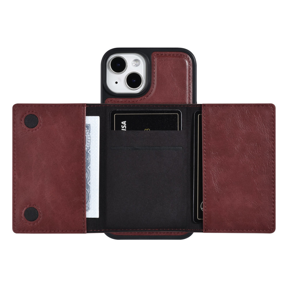 UNIQ Accessory iPhone 14 & 13 Backcover hoesje - met afneembare Pasjeshouder - Rood-Hoesjes-Ilumina Benelux