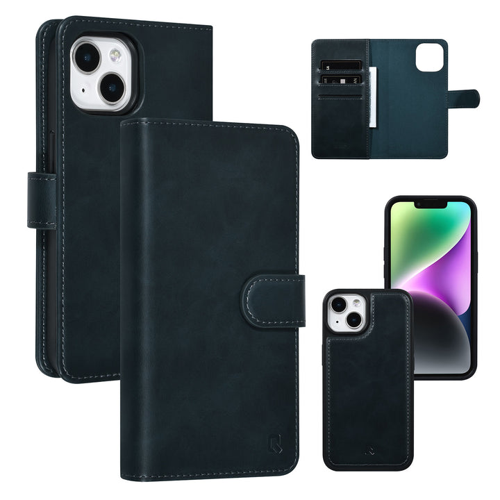 UNIQ Accessory iPhone 14 & 13 Book Case hoesje Pasjeshouder - Blauw-Hoesjes-Ilumina Benelux