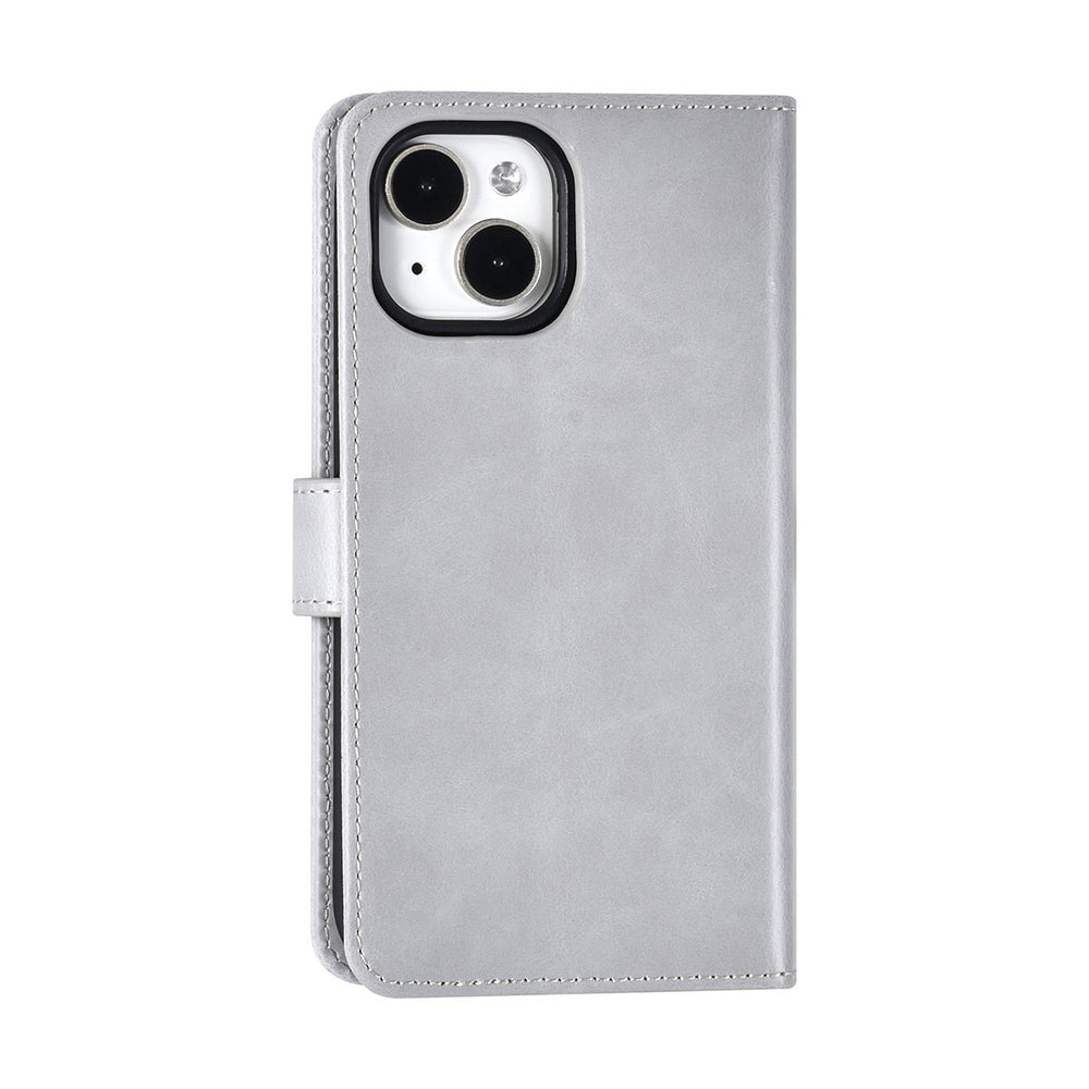 UNIQ Accessory iPhone 14 & 13 Book Case hoesje Pasjeshouder - Grijs-Hoesjes-Ilumina Benelux