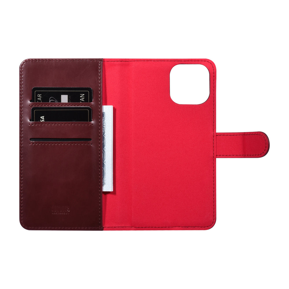 UNIQ Accessory iPhone 14 & 13 Book Case hoesje Pasjeshouder - Rood-Hoesjes-Ilumina Benelux