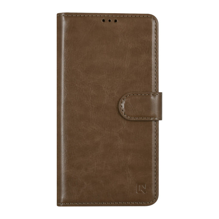 UNIQ Accessory iPhone 14 & 13 Book Case hoesje - Pasjeshouder voor 3 pasjes - Magneetsluiting - Hanger - Goud-Hoesjes-Ilumina Benelux