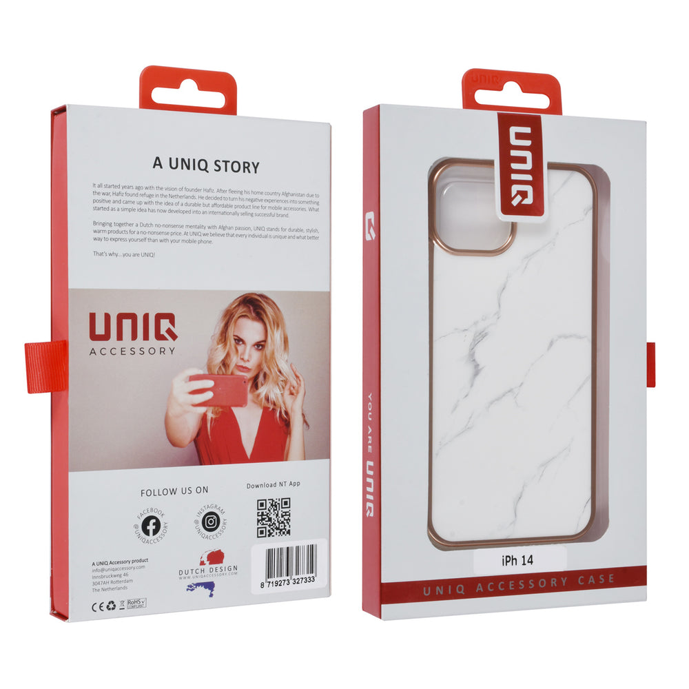 UNIQ Accessory iPhone 14 & 13 TPU Backcover - Marble-Hoesjes-Ilumina Benelux