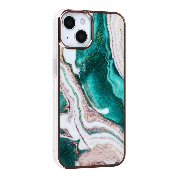 UNIQ Accessory iPhone 14 & 13 TPU Backcover - Marble Green-Hoesjes-Ilumina Benelux