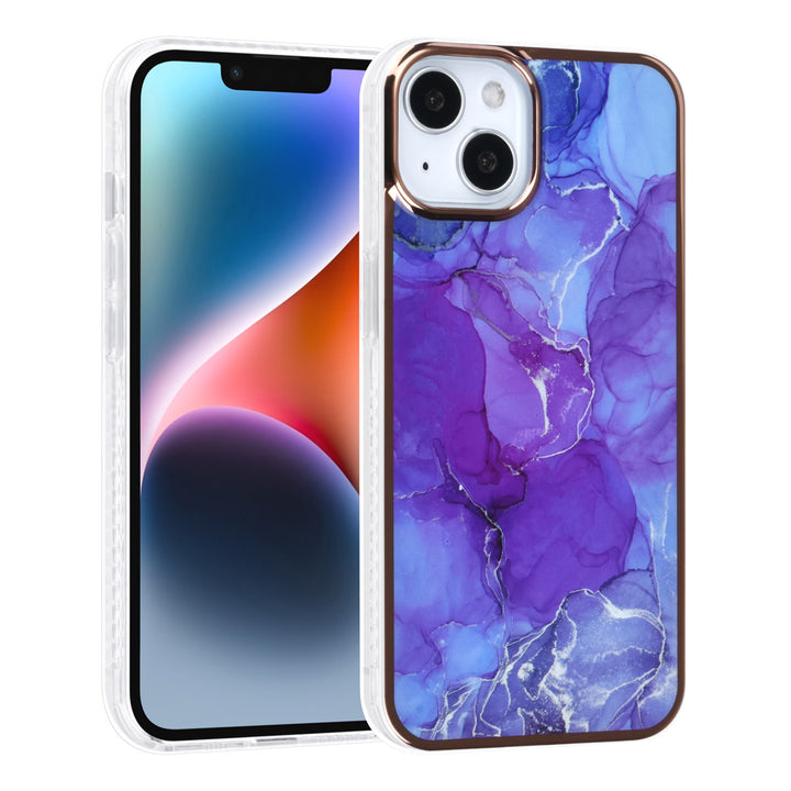 UNIQ Accessory iPhone 14 & 13 TPU Backcover - Marble Purple-Hoesjes-Ilumina Benelux