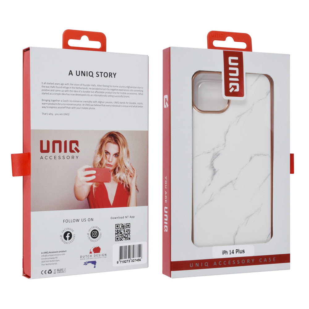 UNIQ Accessory iPhone 14 & 15 Plus TPU Backcover - Marble-Hoesjes-Ilumina Benelux