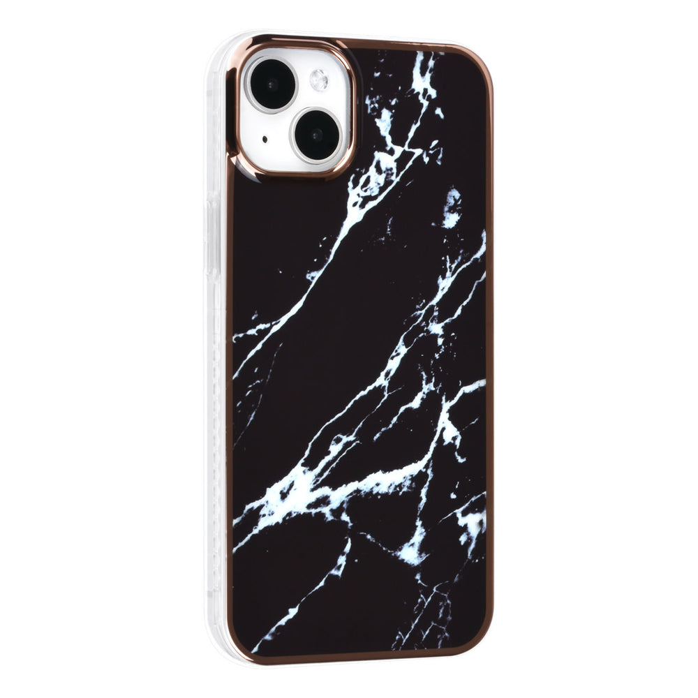 UNIQ Accessory iPhone 14 & 15 Plus TPU Backcover - Marble Black-Hoesjes-Ilumina Benelux