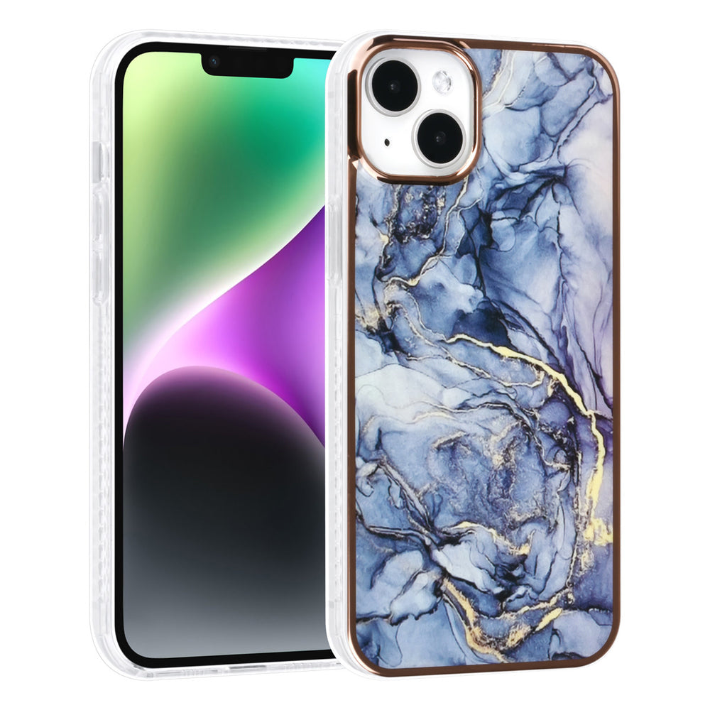 UNIQ Accessory iPhone 14 & 15 Plus TPU Backcover - Marble Grey-Hoesjes-Ilumina Benelux