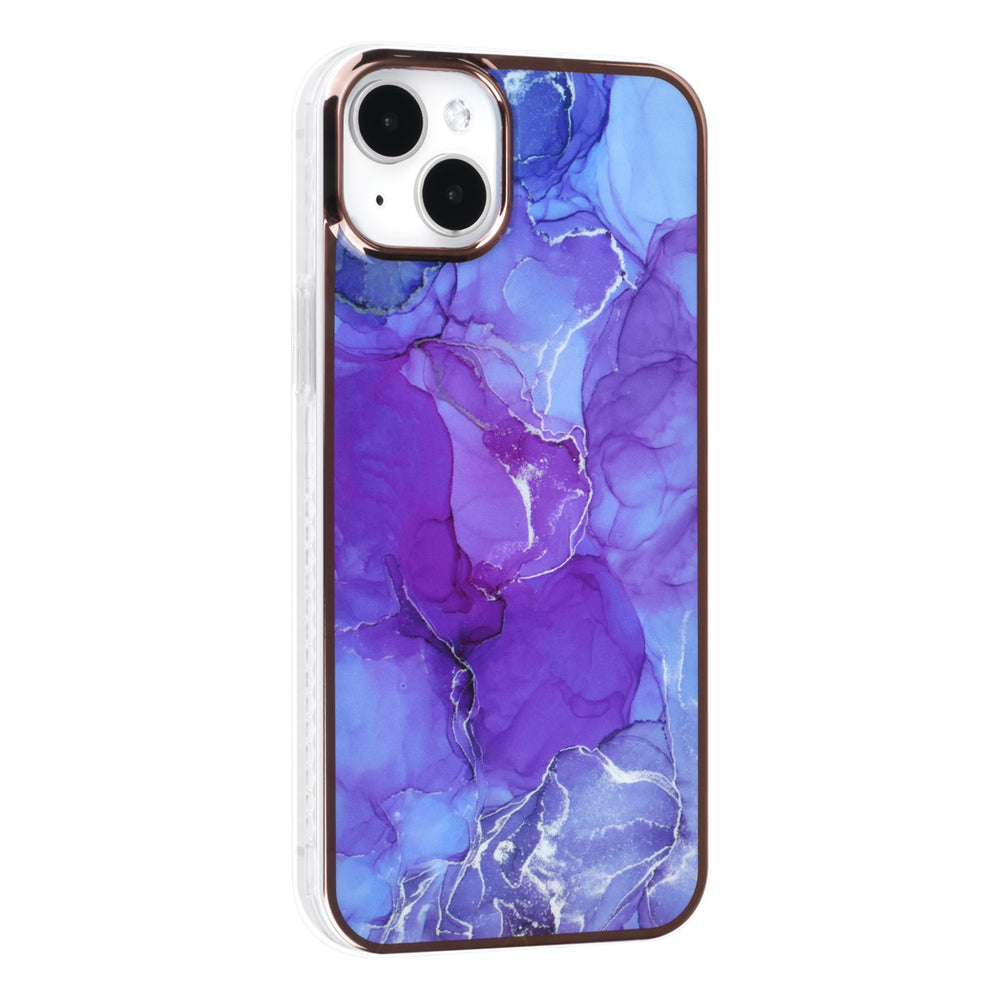 UNIQ Accessory iPhone 14 & 15 Plus TPU Backcover - Marble Purple-Hoesjes-Ilumina Benelux