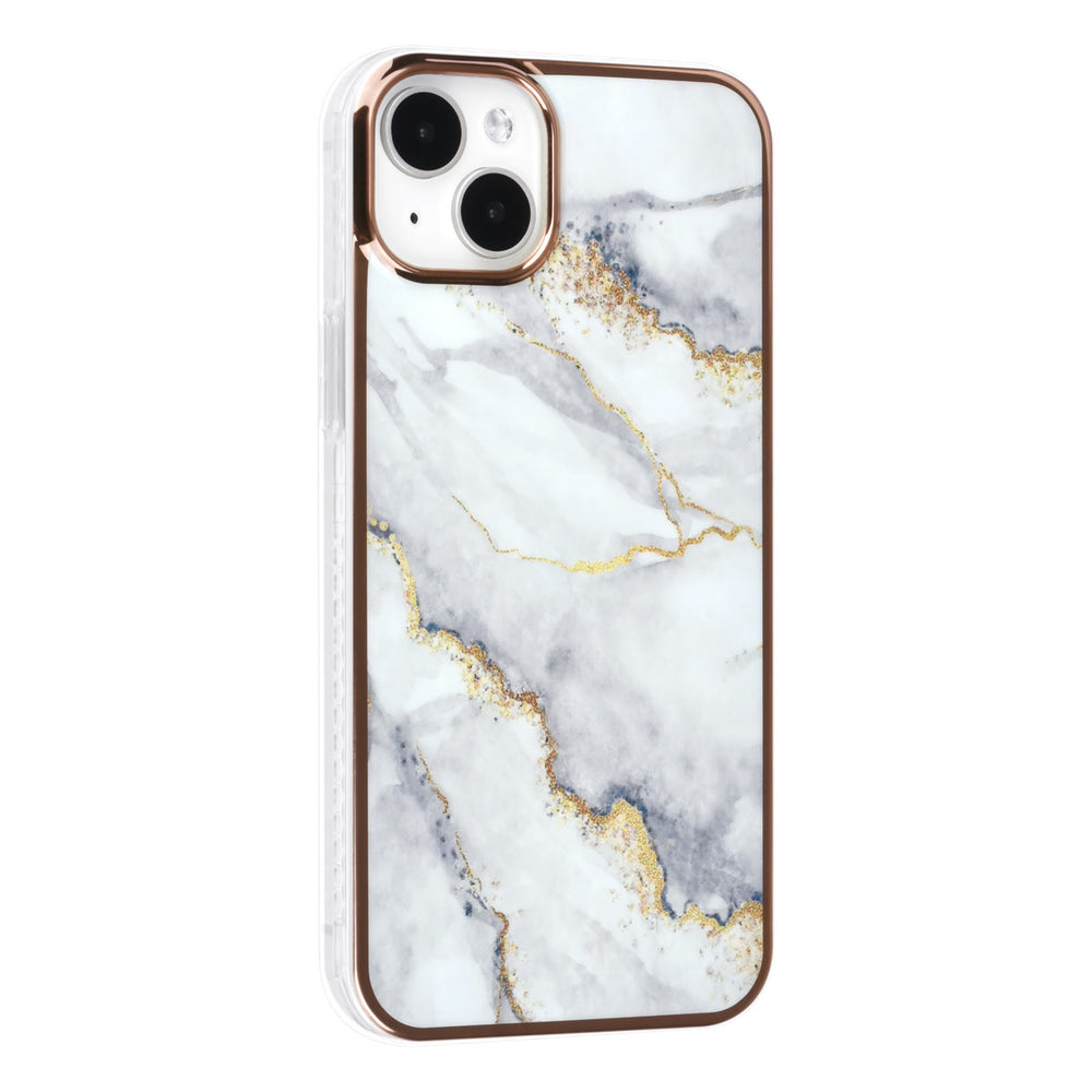 UNIQ Accessory iPhone 14 & 15 Plus TPU Backcover - Marble White-Hoesjes-Ilumina Benelux