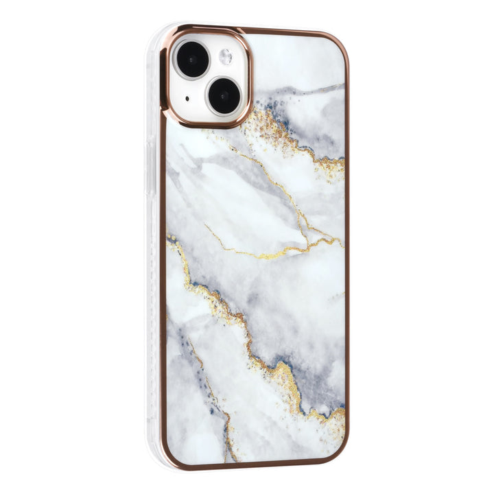 UNIQ Accessory iPhone 14 & 15 Plus TPU Backcover - Marble White-Hoesjes-Ilumina Benelux