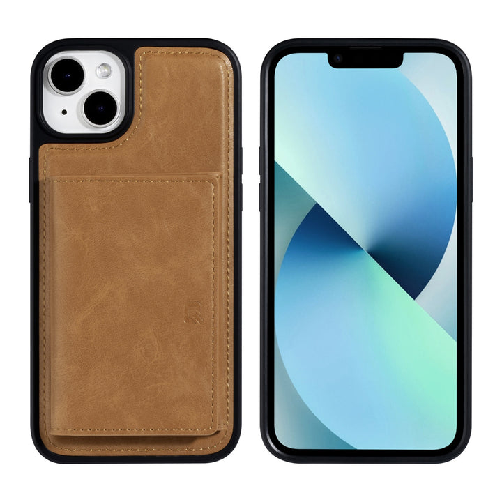 UNIQ Accessory iPhone 14 Plus Backcover hoesje - met afneembare Pasjeshouder - LichtBruin-Hoesjes-Ilumina Benelux
