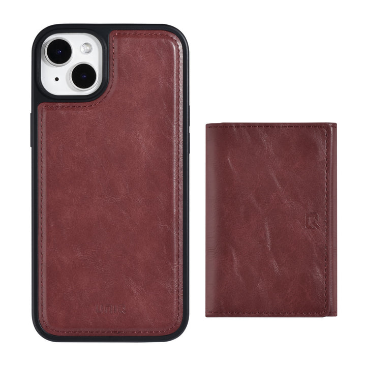 UNIQ Accessory iPhone 14 Plus Backcover hoesje - met afneembare Pasjeshouder - Rood-Hoesjes-Ilumina Benelux
