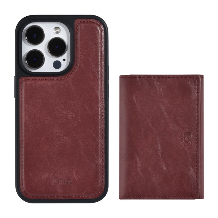 UNIQ Accessory iPhone 14 Pro Backcover hoesje - met afneembare Pasjeshouder - Rood-Hoesjes-Ilumina Benelux