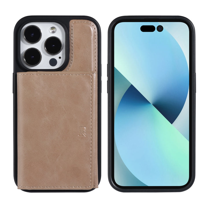 UNIQ Accessory iPhone 14 Pro Backcover hoesje - met afneembare Pasjeshouder - Rose Gold-Hoesjes-Ilumina Benelux