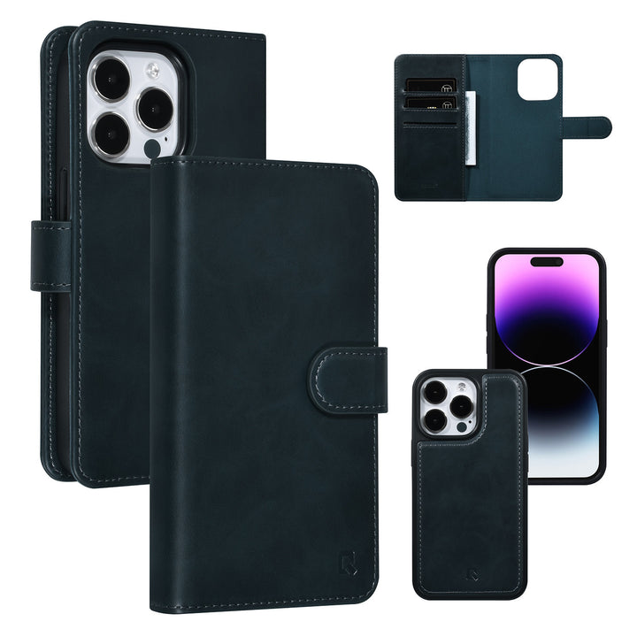 UNIQ Accessory iPhone 14 Pro Book Case hoesje Pasjeshouder - Blauw-Hoesjes-Ilumina Benelux