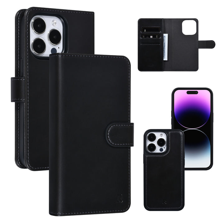 UNIQ Accessory iPhone 14 Pro Book Case hoesje Pasjeshouder - Zwart-Hoesjes-Ilumina Benelux