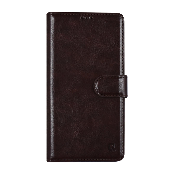 UNIQ Accessory iPhone 14 Pro Book Case hoesje - Pasjeshouder voor 3 pasjes - Hanger - DonkerBruin-Hoesjes-Ilumina Benelux