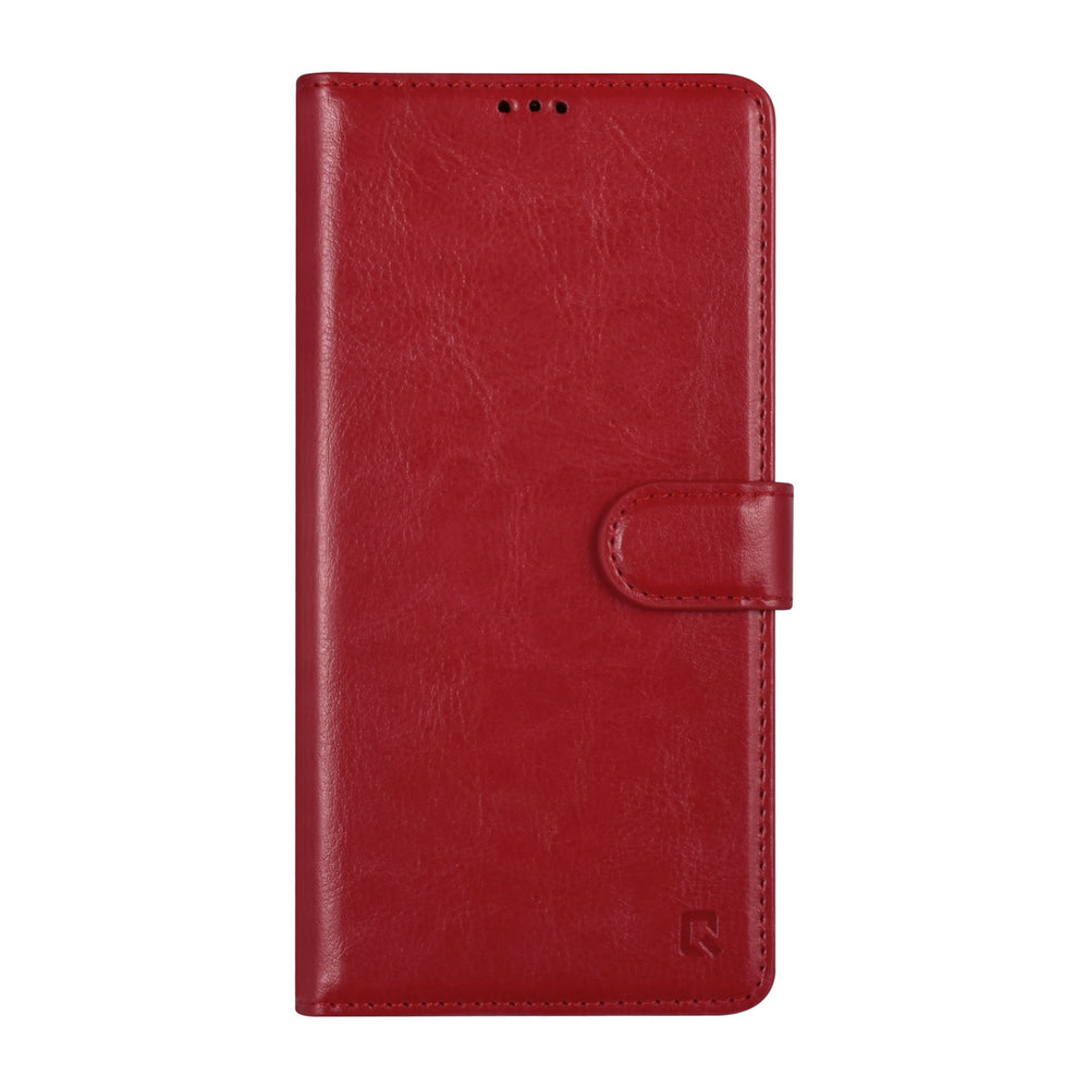 UNIQ Accessory iPhone 14 Pro Book Case hoesje - Pasjeshouder voor 3 pasjes - Hanger - Rood-Hoesjes-Ilumina Benelux