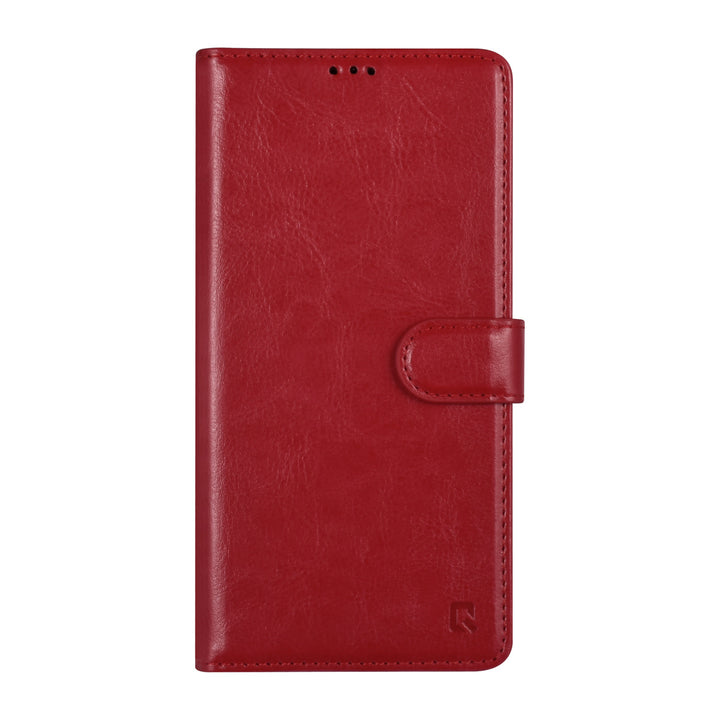 UNIQ Accessory iPhone 14 Pro Book Case hoesje - Pasjeshouder voor 3 pasjes - Hanger - Rood-Hoesjes-Ilumina Benelux