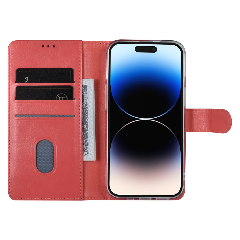 UNIQ Accessory iPhone 14 Pro Book Case hoesje - Pasjeshouder voor 3 pasjes - Hanger - Roze-Hoesjes-Ilumina Benelux