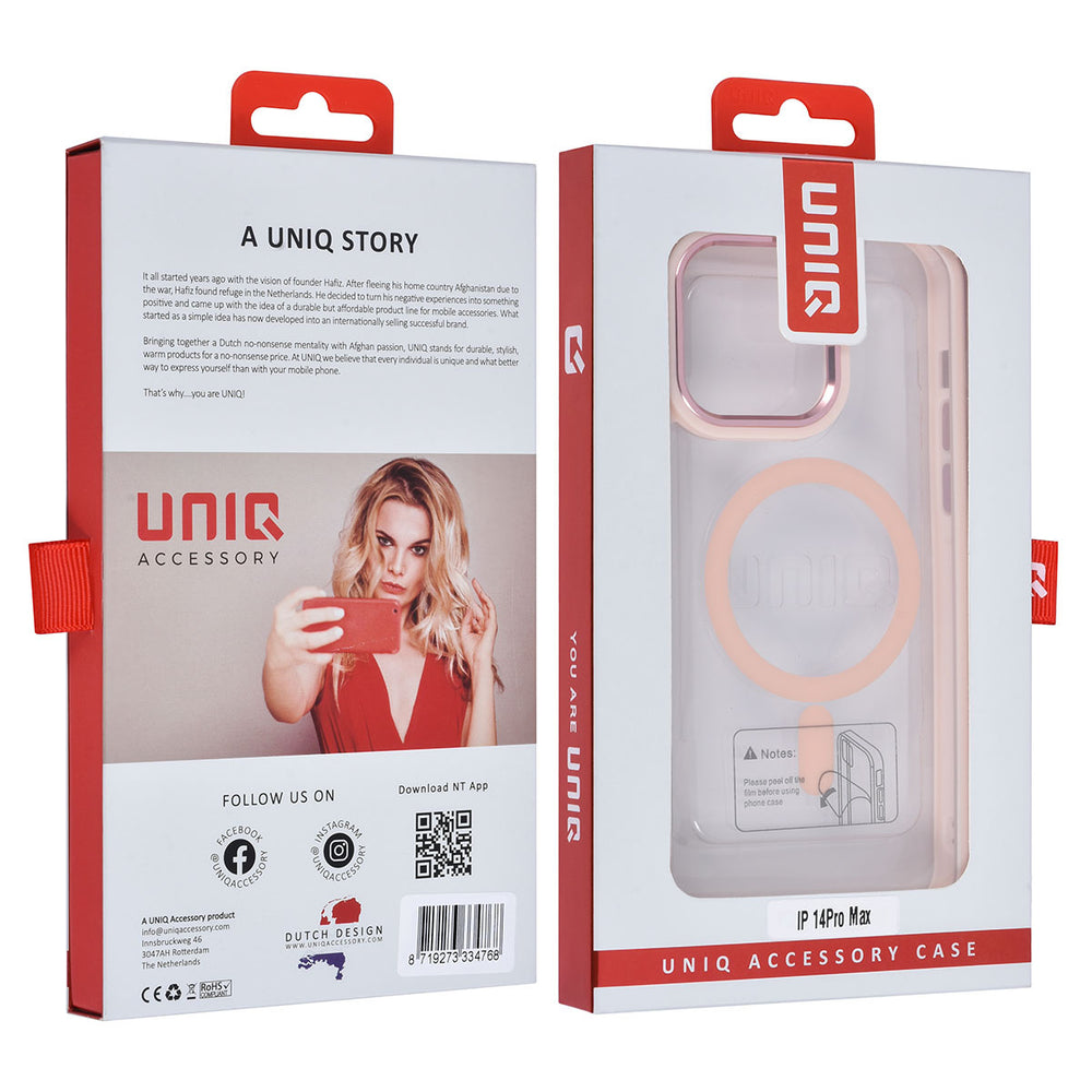 UNIQ Accessory iPhone 14 Pro Max Backcover hoesje Magsafe - Roze-Hoesjes-Ilumina Benelux