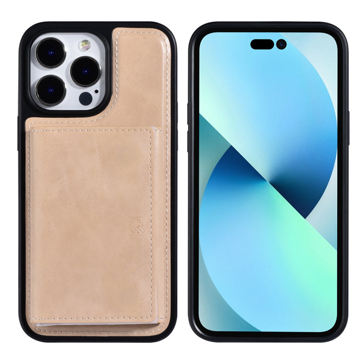 UNIQ Accessory iPhone 14 Pro Max Backcover hoesje - met afneembare Pasjeshouder - Goud-Hoesjes-Ilumina Benelux