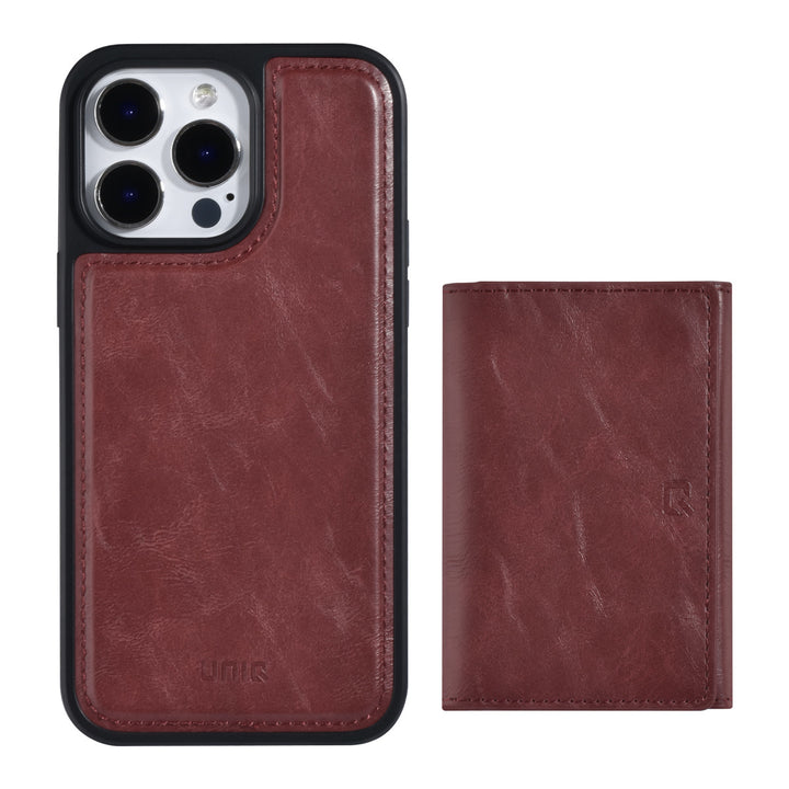 UNIQ Accessory iPhone 14 Pro Max Backcover hoesje - met afneembare Pasjeshouder - Rood-Hoesjes-Ilumina Benelux