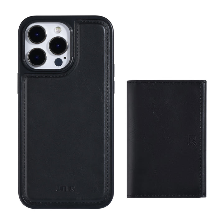 UNIQ Accessory iPhone 14 Pro Max Backcover hoesje - met afneembare Pasjeshouder - Zwart-Hoesjes-Ilumina Benelux