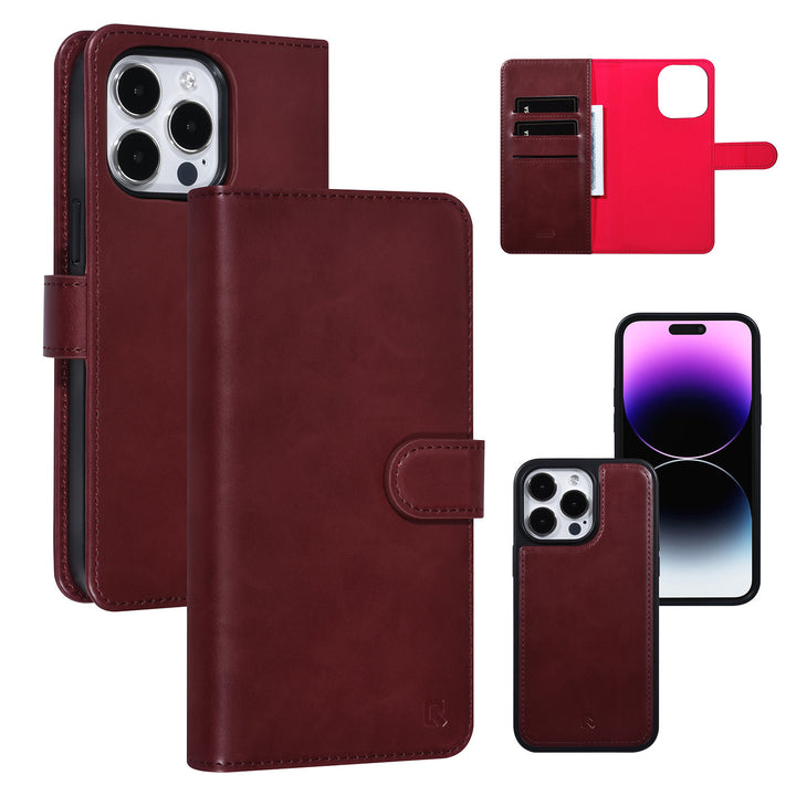 UNIQ Accessory iPhone 14 Pro Max Book Case hoesje Pasjeshouder - Rood-Hoesjes-Ilumina Benelux