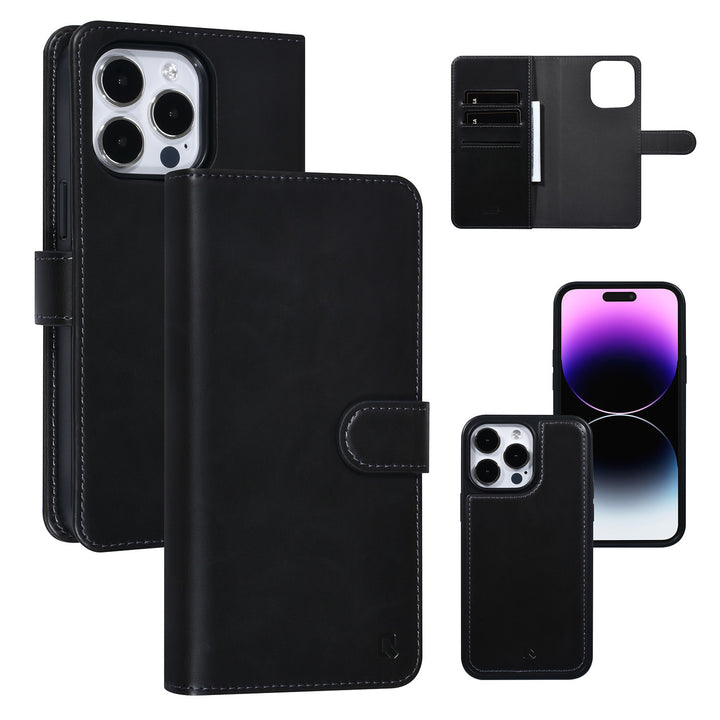 UNIQ Accessory iPhone 14 Pro Max Book Case hoesje Pasjeshouder - Zwart-Hoesjes-Ilumina Benelux