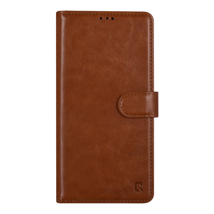 UNIQ Accessory iPhone 14 Pro Max Book Case hoesje - Pasjeshouder voor 3 pasjes - Hanger - LichtBruin-Hoesjes-Ilumina Benelux