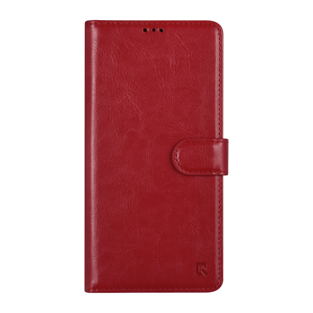 UNIQ Accessory iPhone 14 Pro Max Book Case hoesje - Pasjeshouder voor 3 pasjes - Hanger - Rood-Hoesjes-Ilumina Benelux