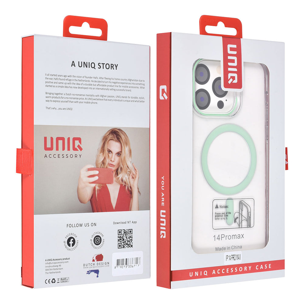 UNIQ Accessory iPhone 14 Pro Max Hardcase Backcover magsafe compatible - transparant - Groen-Hoesjes-Ilumina Benelux