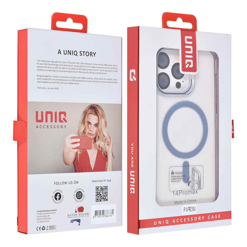 UNIQ Accessory iPhone 14 Pro Max Hardcase Backcover magsafe compatible - transparant - LichtBlauw-Hoesjes-Ilumina Benelux
