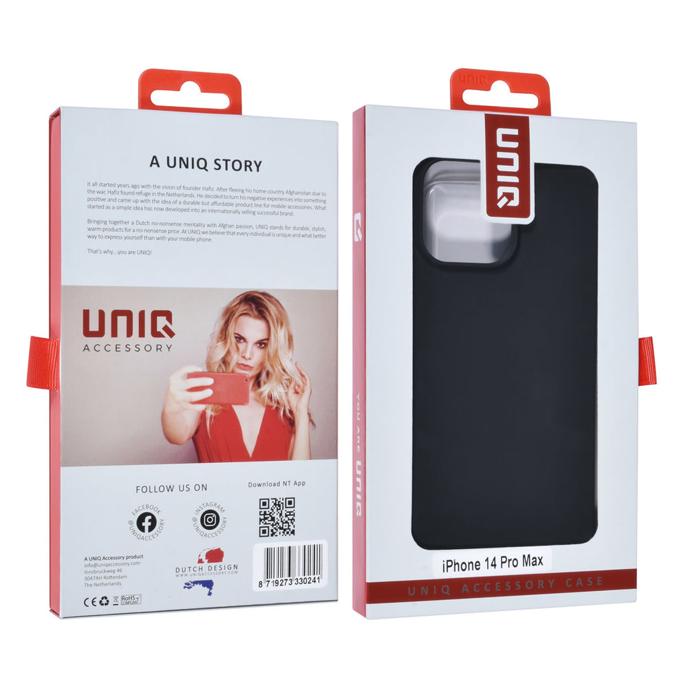 UNIQ Accessory iPhone 14 Pro Max TPU Back Cover - Zwart-Hoesjes-Ilumina Benelux